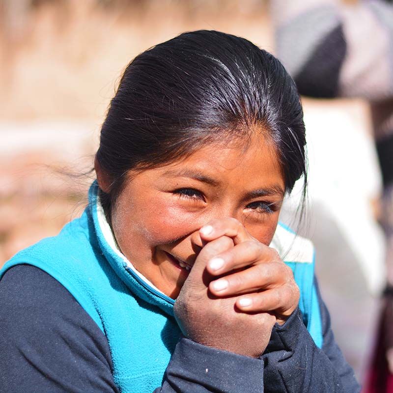Fotografía de niña sonriendo